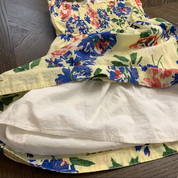 Abercrombie & Fitch pale yellow tropical floral mini dress Size M - Picture 12 of 13